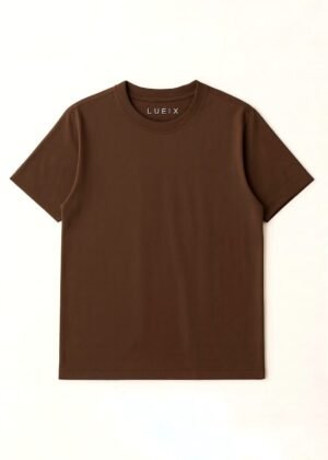 Round neck Broun color Tee