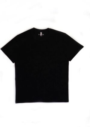 Round neck oversized black color Tee